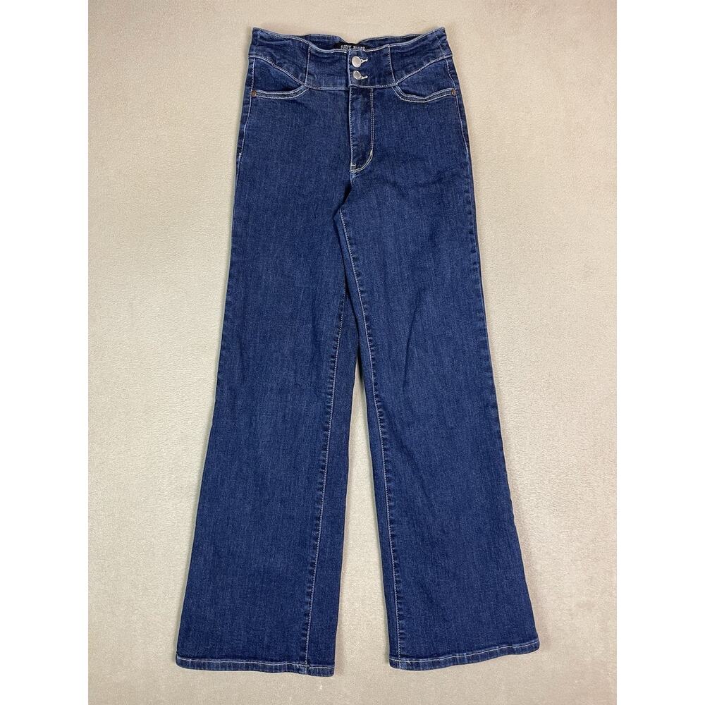 Judy Blue‎ Jeans Womens 25 Blue High Waist Wide Leg Dark Wash 90s Y2K Denim